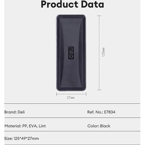 فرشاة مغناطيسية Deli للوح أبيض 7834 عبوة تحتوي على 12 قطعة - 3