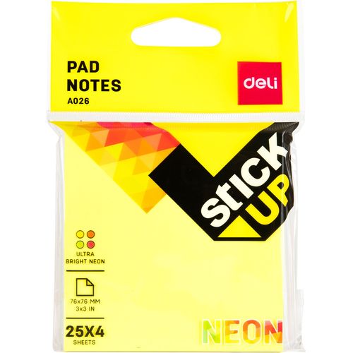 Post it Deli Stick Up Pad Notes NEON A02602 pack of 12 pieces - 2