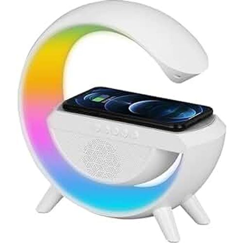 Haut-parleur Bluetooth et chargeur sans fil avec lumière led multicolore