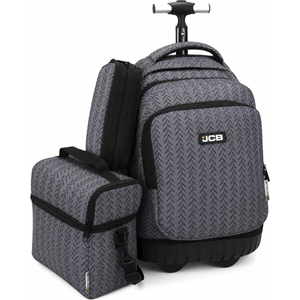 Pack Cartable Trolley JCB + Sac goûter + Trousse – Gris