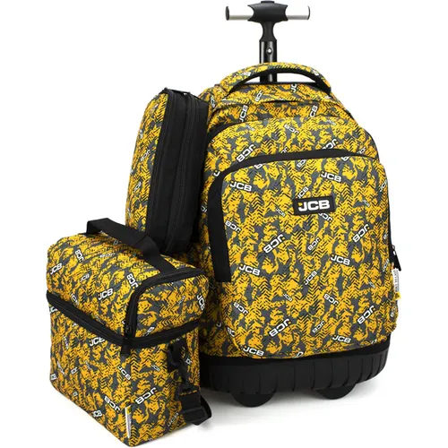 Pack Cartable Trolley JCB + Sac goûter + Trousse – Jaune - 2