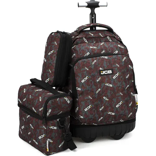 Pack Cartable Trolley JCB Sac goûter Trousse – Bordeaux STYLO