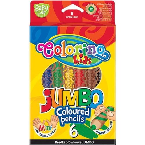 أقلام تلوين للأطفال Colorino Kids Jumbo أقلام تلوين كبيرة (6 ألوان + مبراة) - 3