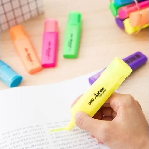 أقلام تحديد DELI Highlighter S621 عبوة من 10 أقلام - اللون: أصفر - 3