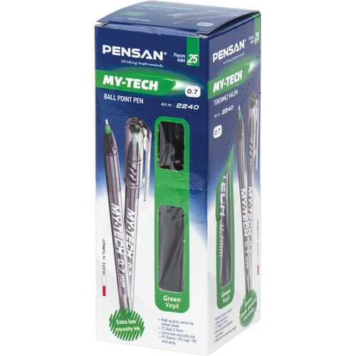 Stylo à Bille PENSAN MY TECH - Vert - Pack 25 - 3