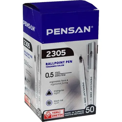 Stylo à Bille PENSAN 2305 0.5mm - Noir - Pack 50