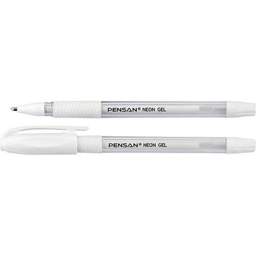 Stylo PENSAN Neon Gel 1mm - Blanc - pack de 12 - 2