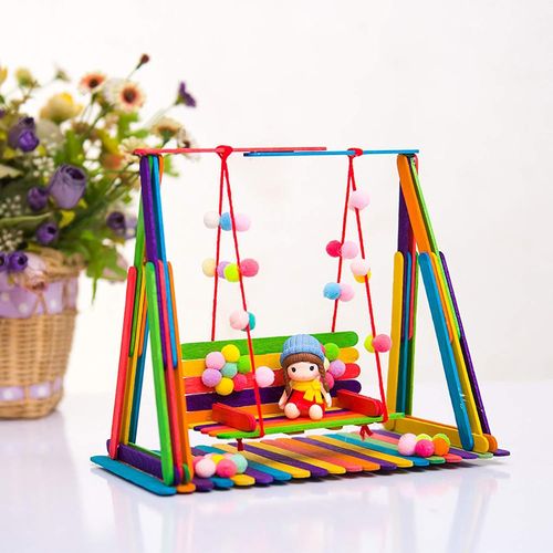 Bâtonnets en bois Mash Malow  colorés pack de 50 pcs  - 3