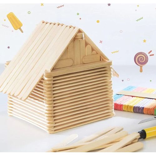 Bâtonnets en bois naturels Mash Malow  pack de 50 pcs - 2