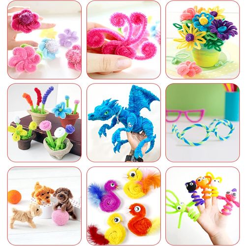 Fil Chenille Mash Malow 9mmx50cm pack de 10 pcs - 3