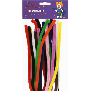 Fil Chenille Mash Malow 6mmx30cm pack de 100 pcs
