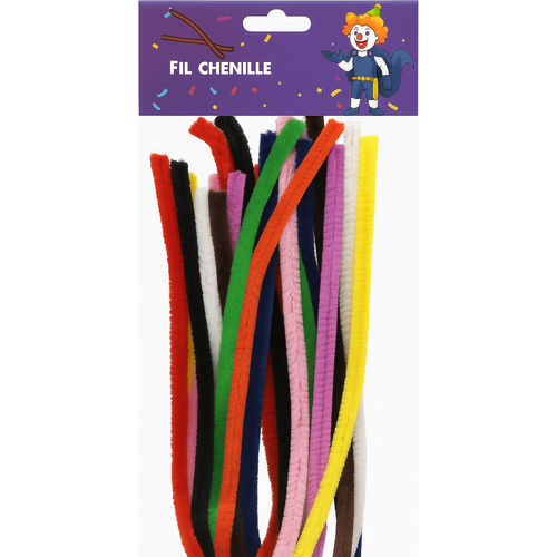 Fil Chenille Mash Malow 6mmx30cm pack de 100 pcs