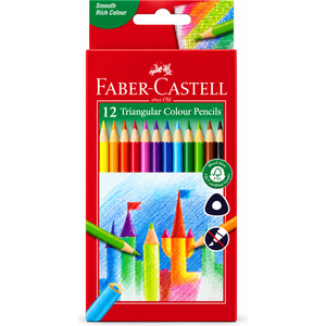 Crayons de couleurs Faber-Castell 12 couleurs longues