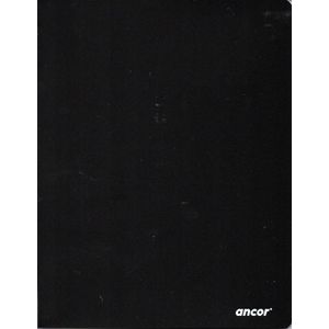 Cahier ancor 96p piqué A5 90g Grand Carreaux-noir