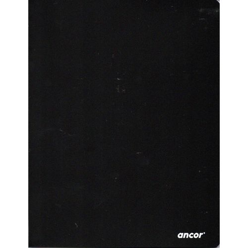 Cahier ancor 96p piqué A5 90g Grand Carreaux-noir
