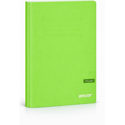 Cahier ancor A5 192p piqué 90g Grand Carreaux-Vert-Clair