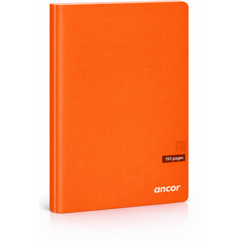 Cahier ancor A5 192p piqué 90g Grand Carreaux-Orange