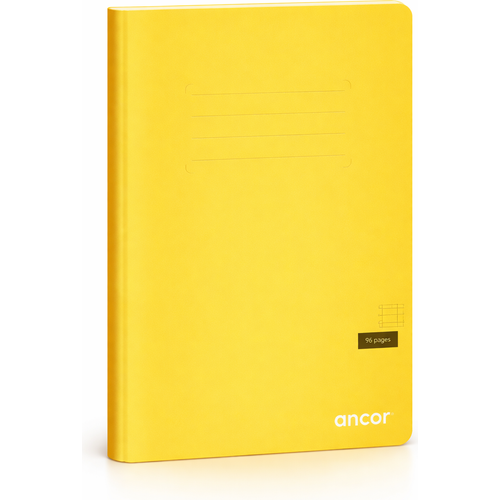 Cahier ANCOR polypro 24X32 96p piqué 90g Grand Carreaux-Jaune