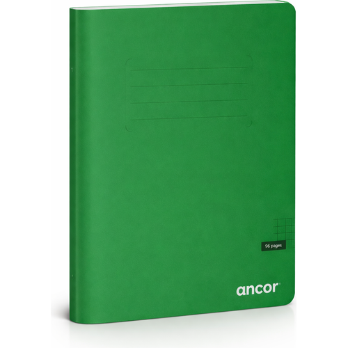 Cahier ancor 24X32 96p piqué 90g Grand Carreaux-Vert