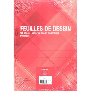Feuilles de dessin A4 Blanche ancor 100p 90g Seyes