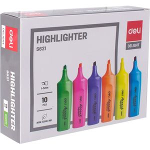 Surligneurs DELI Highlighter S621 pack de 10 Vert