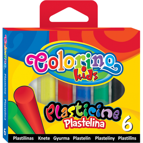 Pâte à modeler Colorino kids Plasticine 6 couleurs