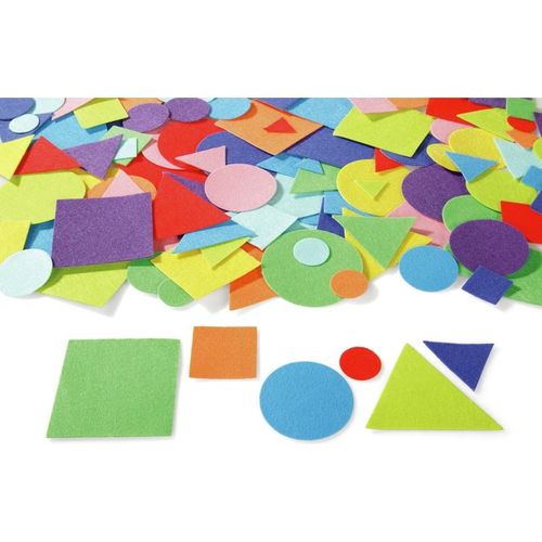 Formes géométriques colorées autocollantes 2.5cm x 0.2 cm 150 pcs Mash Malow  - 2