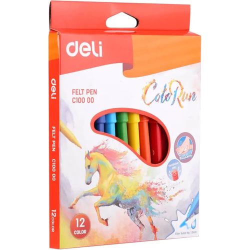 Feutre Deli ColoRun 12 couleurs C10000