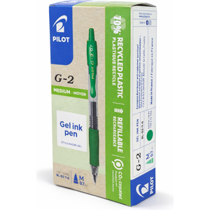 Stylo PILOT G2-7 GRIP Vert Pack de 12pcs
