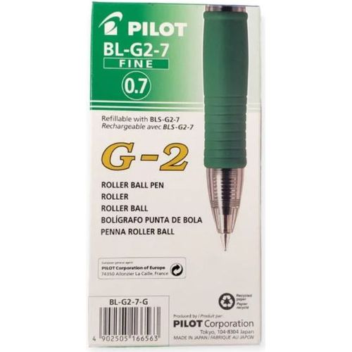 Stylo PILOT G2-7 GRIP Vert Pack de 12pcs