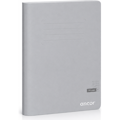 Cahier ANCOR polypro A4 192p piqué 80g Grand Carreaux - Gris