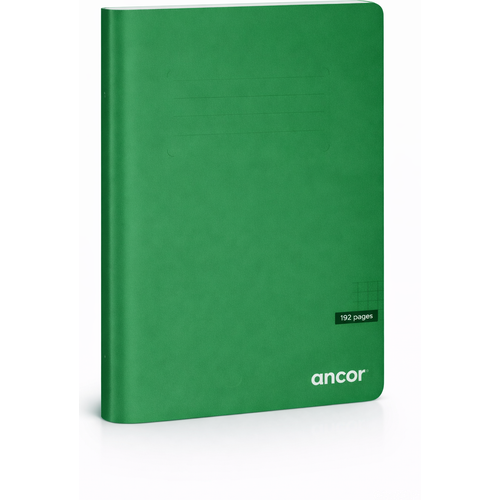 Cahier ancor 24x32 192p piqué 90g Grand Carreaux-Vert