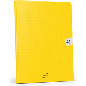 Cahier Fenicia A5 48p piqué 90g Grand Carreaux-Jaune