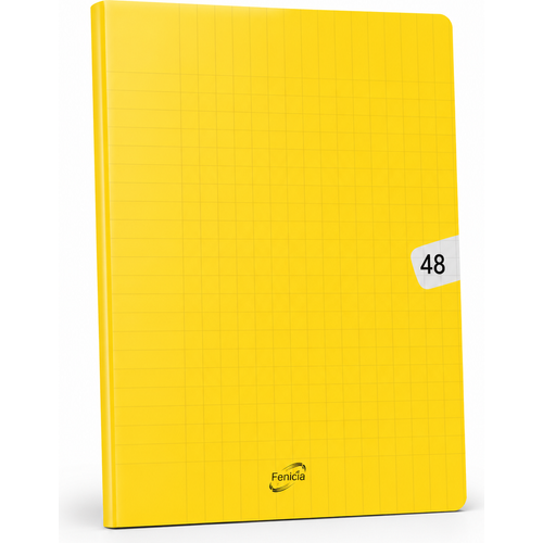 Cahier Fenicia A5 48p  polypro Seyes piqué 90g 17x22 cm -Jaune