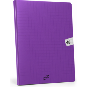 Cahier Fenicia A5 48p piqué 90g Grand Carreaux-Violet