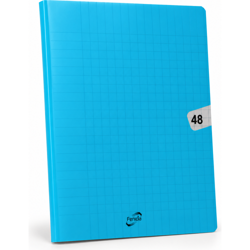 Cahier Fenicia A5 48p polypro Seyes piqué 90g 17x22 cm-Bleu