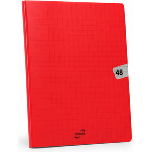 Fenicia A5 Notebook 48 pages Seyes 90g Polypro 17x22 cm - Red