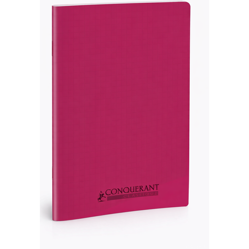 Cahier CONQUERANT A5 96p piqué 90g Grand Carreaux-Rose