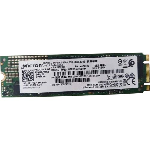 Micron 256GB M.2 2280 NGFF SSD