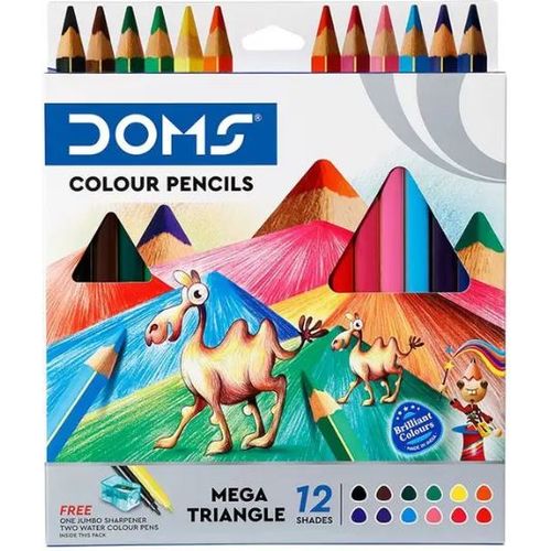 Crayons de couleurs DOMS Mega Triangle colour Penceils Jumbo 12couleurs