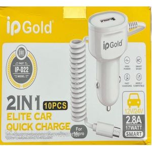 Chargeur de Voiture Ip Gold 12V/24V, FOR MICRO 2.8A, IP-D22