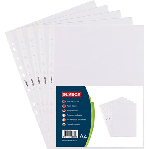 Pochettes perforées Globox A4 40 mic 100pcs