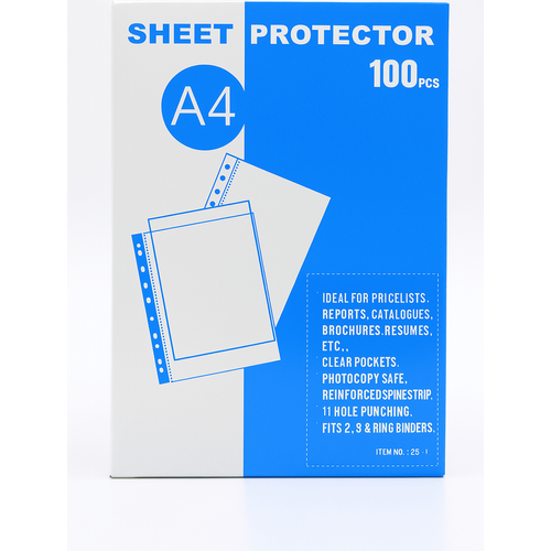 Pochettes perforées BinderMax A4 80mic 100pcs - 2