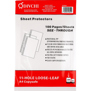 Pochettes perforées See-Trough Top Sam A4 40mic 100pcs