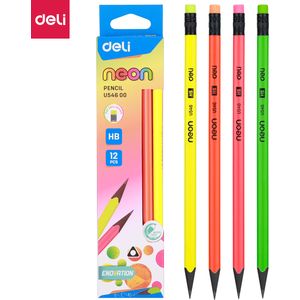 Crayon Deli neon - U 546 - HB pack de 12 pcs