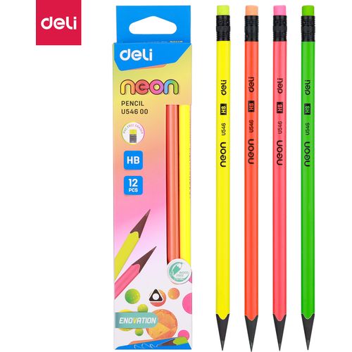 Crayon Deli neon - U 546 - HB pack de 12 pcs