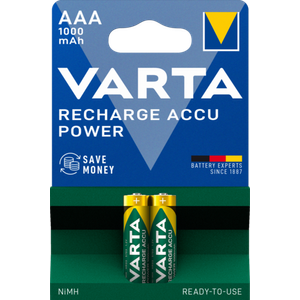 2 Piles Rechargeables VARTA AAA 1.2V 1000mAh