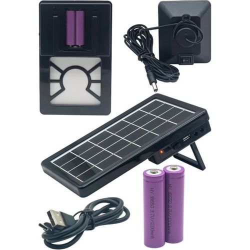 WAXIBA XB-991 Avec 2 LED, Chargeur téléphone, Panneau Solaire 6V - 3W - 2