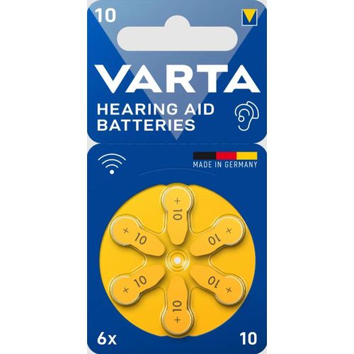 Pile auditive VARTA 6x10 1.45v