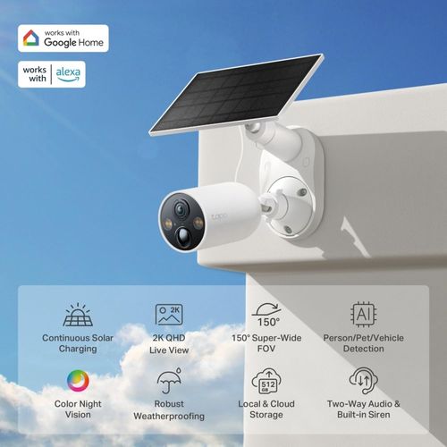 Tapo C425 Caméra WIFI Extérieure Solaire Kit 2K - 2